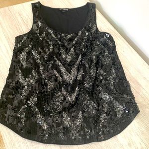 Black/Silver Sequin Tank